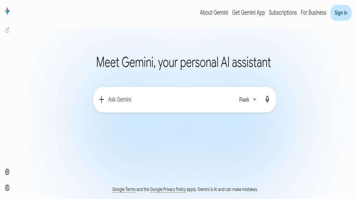 Gemini Advanced interface