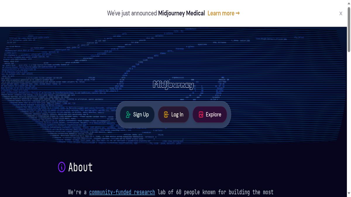 Midjourney interface