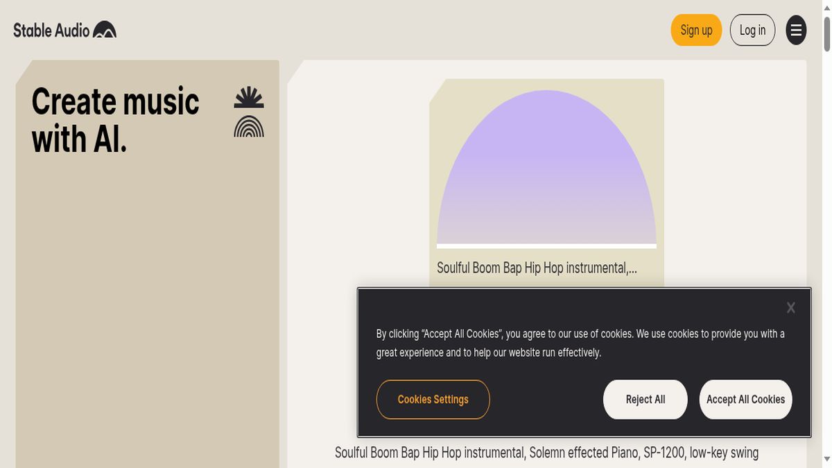 Stable Audio interface screenshot