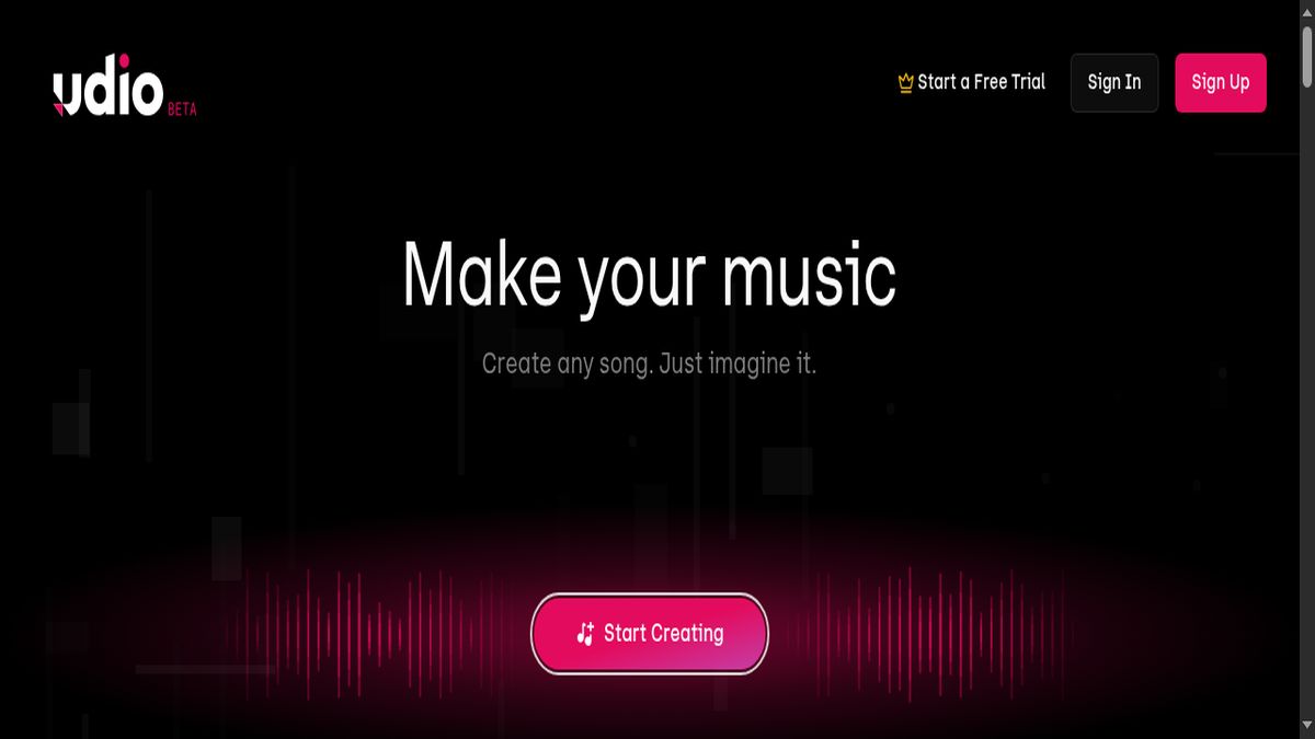 Udio interface screenshot