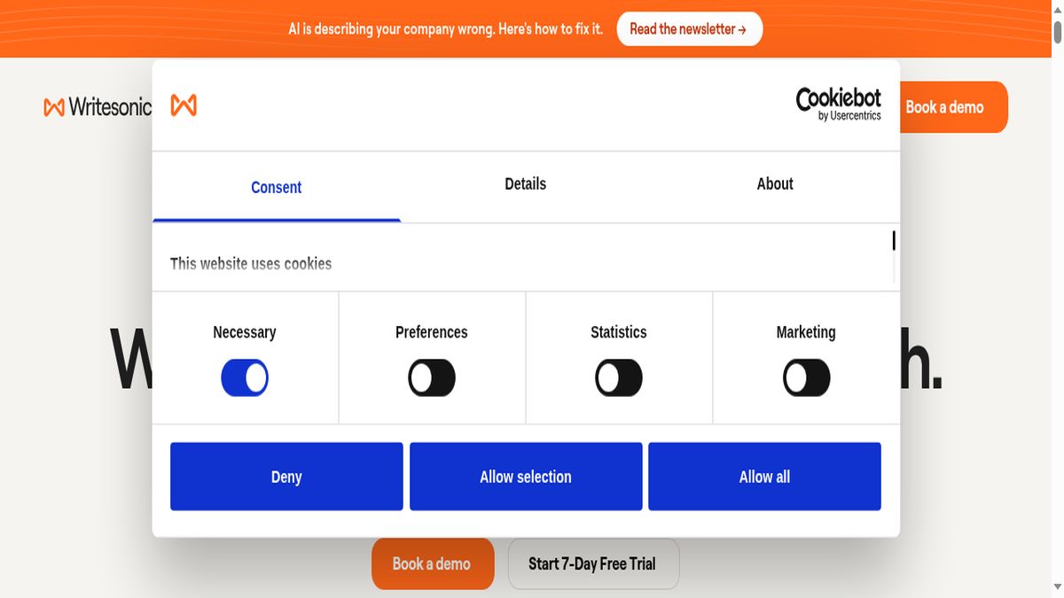 Writesonic interface screenshot